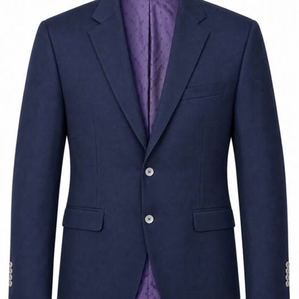 Samuelsohn Super 120s Wool Navy Blue Suit Jacket 50 Long